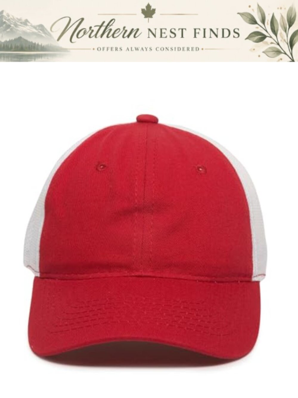 Garment Washed Cotton Meshback Baseball Cap Low Profile